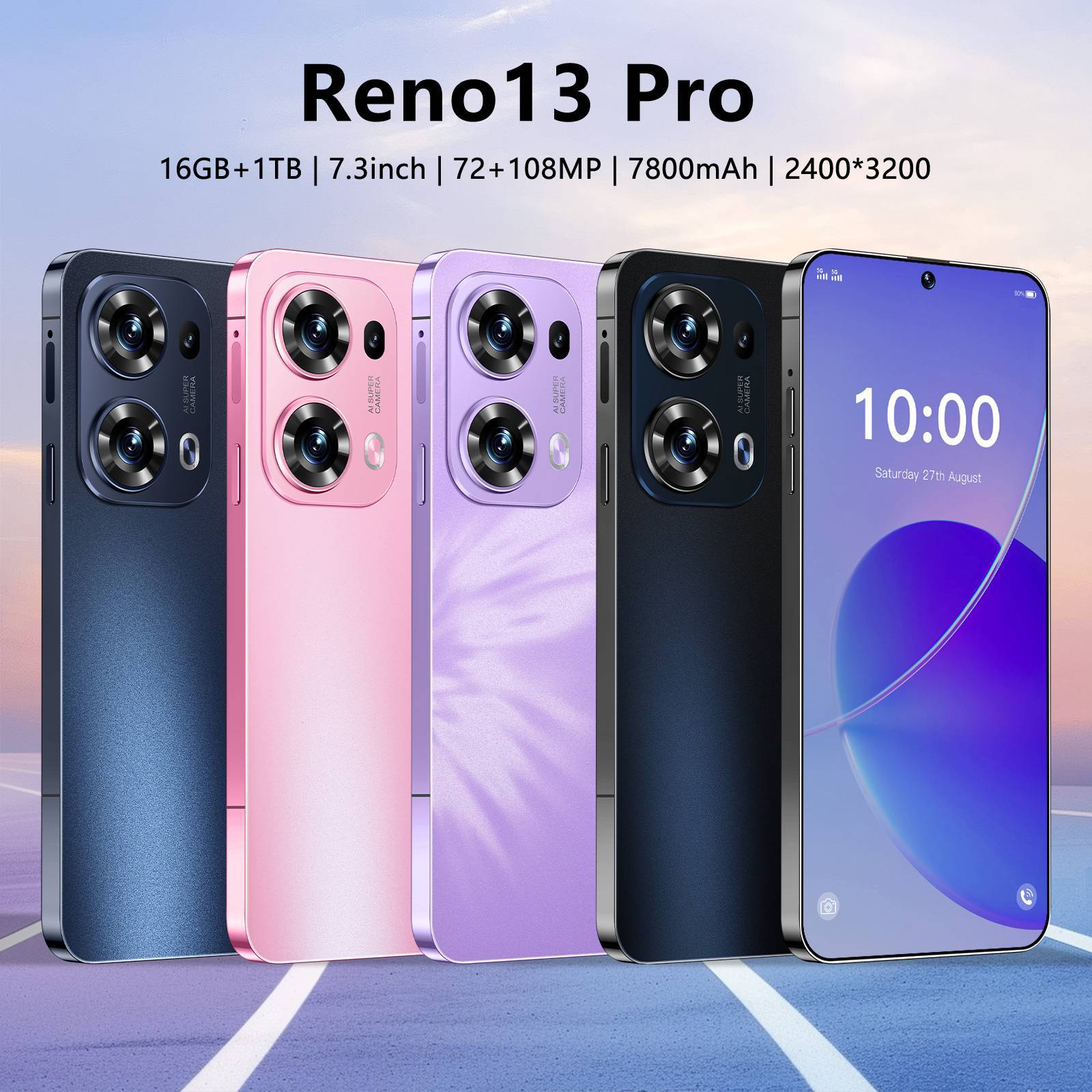 Cross-Border Mobile Phone Reno13Pro, an E-Commerce Hot-Selling 5g Android Device with 16+1Tb, in Stock, Direct from the Manufacturer, Flagship Model