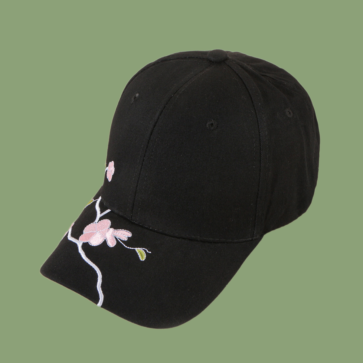 Korean Fashion Wild Embroidery Plum Baseball Cap display picture 9