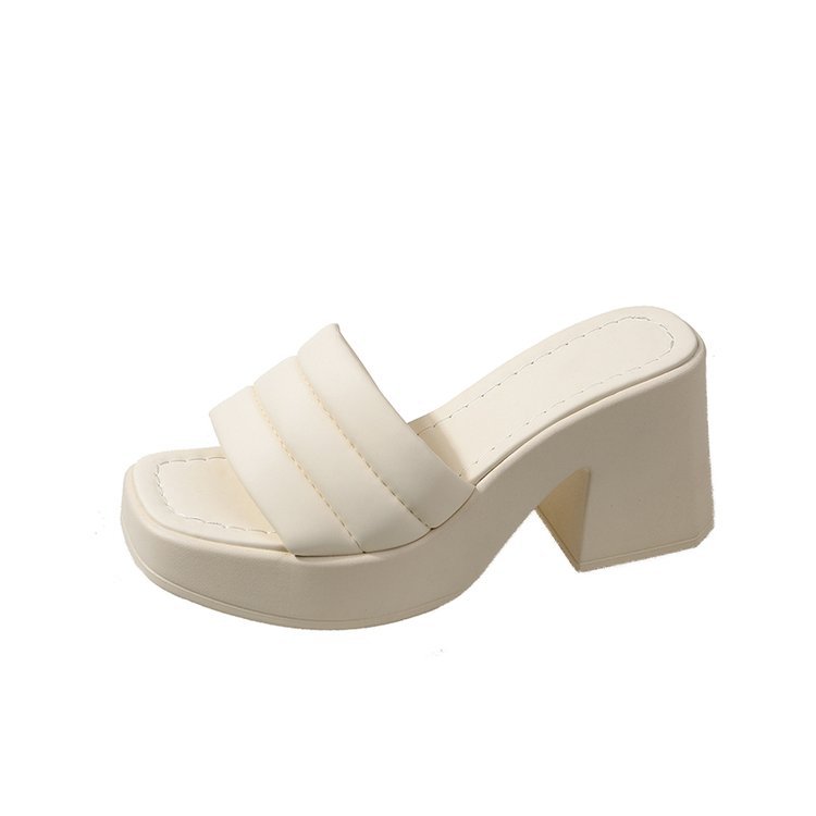 Beige slippers