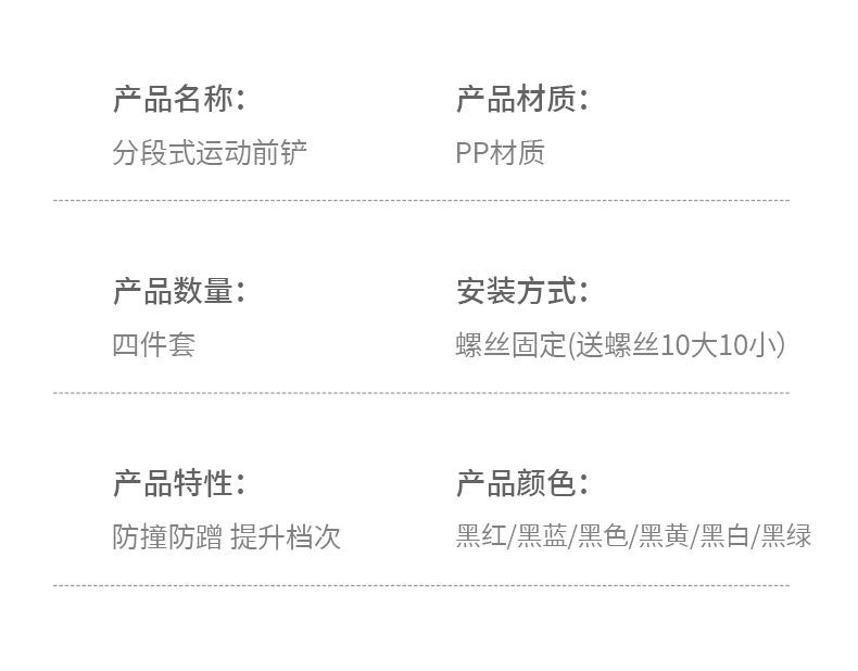 Cross-border car accessories: four-stage sports front spoiler, front lip, front bumper modification parts, front spoiler body kit