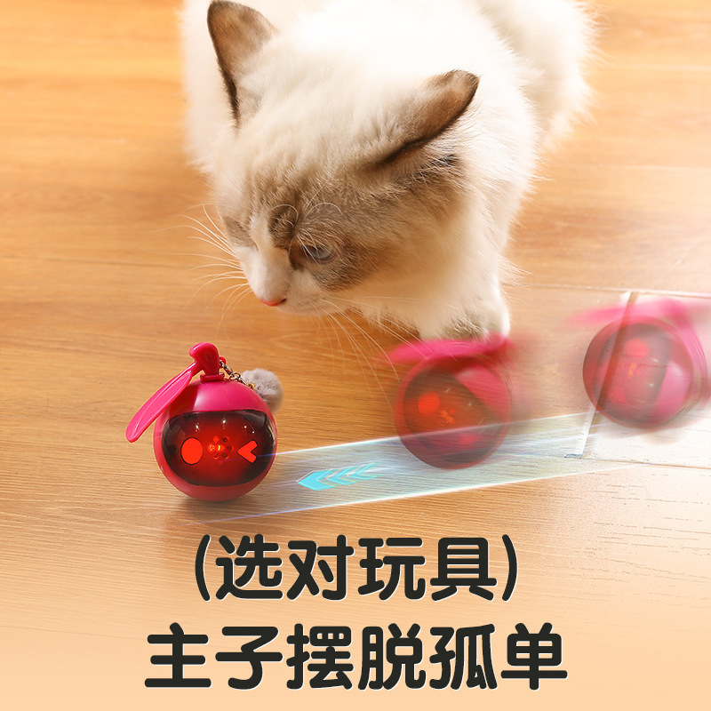 猫のおもちゃのボールのペットの弾力性はボールを転がして音を出すペットのおもちゃのペットを転がします。|undefined