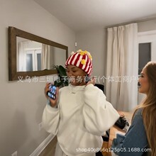 TK���₀�Ԍ��ñ�y�¿�Crochet Popcorn Hat�hᘱ��׻����^ñ��