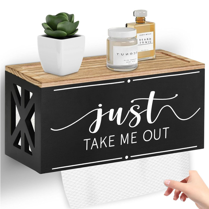 Household wooden tissue box wall-mounted commercial tissue holder with lid countertop bathroom toiletries wooden distributor