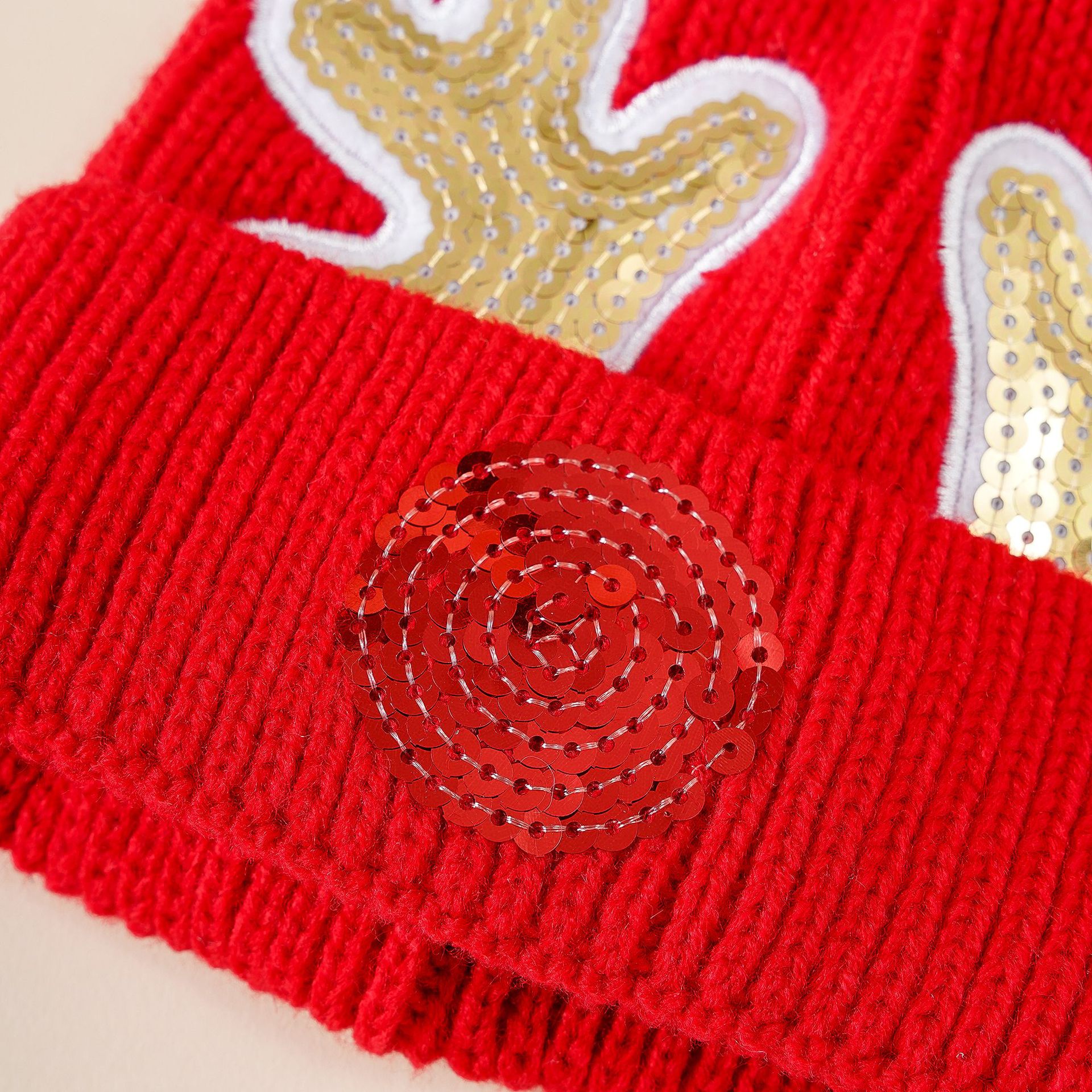 Niños bebé niños de Navidad sombrero de lana de otoño e invierno lindo Super Girls sombrero de asta roja invierno cálido