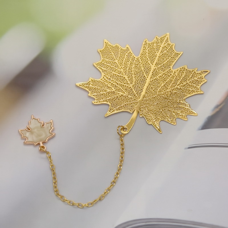 Manufacturer Wholesale Metal Bookmarks, Student Stationery, Campus Gifts, Business Gifts, Brass Leaf Vein Crafts 2026