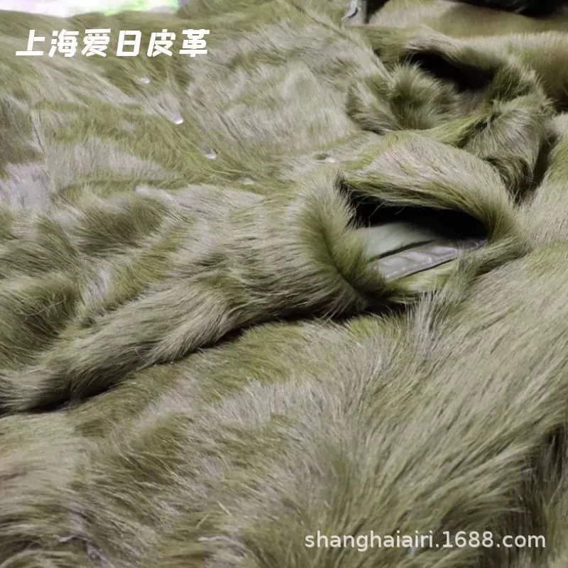 Длинная шерстяная одежда в американском стиле Овчина Натуральный мех Цвет Натуральная кожа Отличительный Кожаный Мех