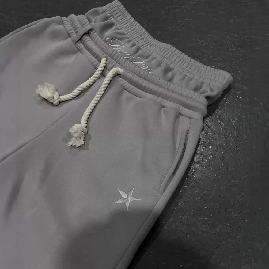 美式复古休闲运动裤男五角星印花刺绣时尚百搭直筒休闲长裤批发