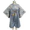 Detachable blue floral tassels