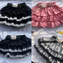 拼色大合集Y2K辣妹亚文化多层韩版花边裙女南瓜半身裙蛋糕蓬蓬裙
