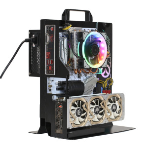 Computer Open Chassis Water-Cooled DIY Game Matx Personalized Atx Large Board Skeleton Fully Transparent Side See-Through