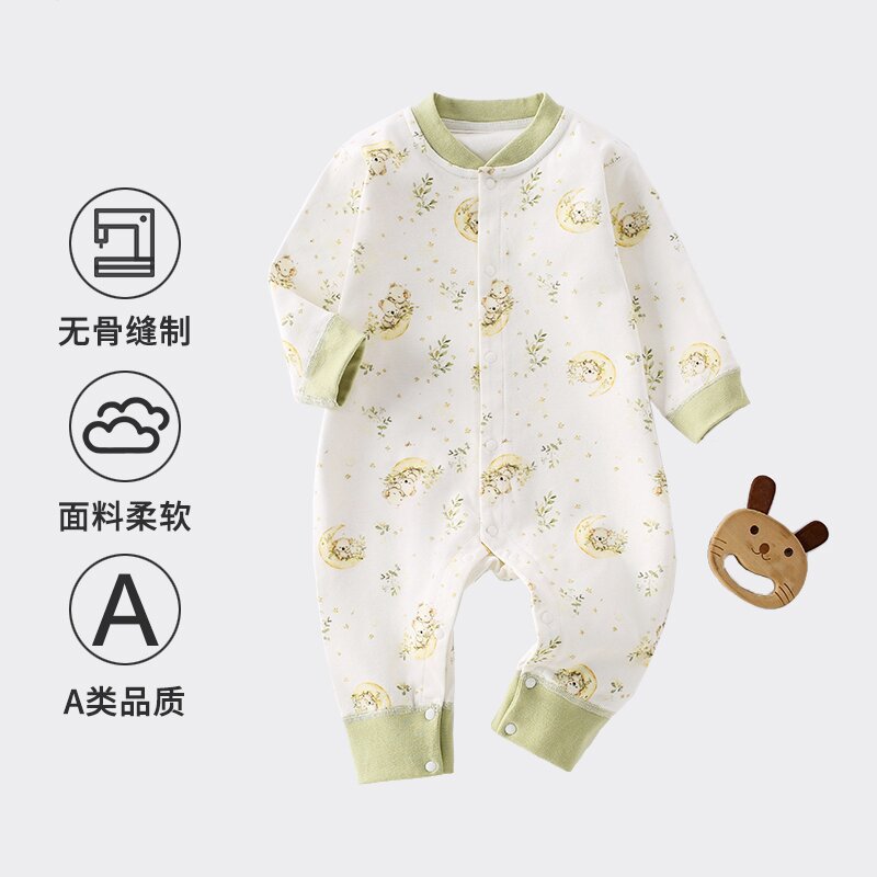 A clase de algodón bebé camiseta primavera y otoño sin hueso ropa de manga larga trepa bebé lindos prendas universales para hombres y mujeres
