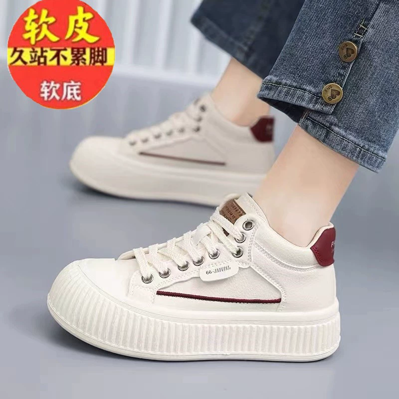 Печенье с толстым дном маленькая белая обувь женская 2024 весна лето новая спортивная обувь повседневная женская обувь