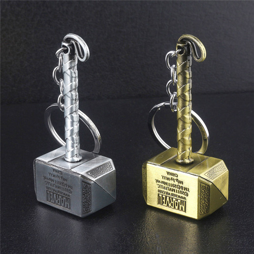 Thor's hammer keychain around film and television, Thor's hammer weapon bottle opener, bottle opener alloy oil dripping pendant