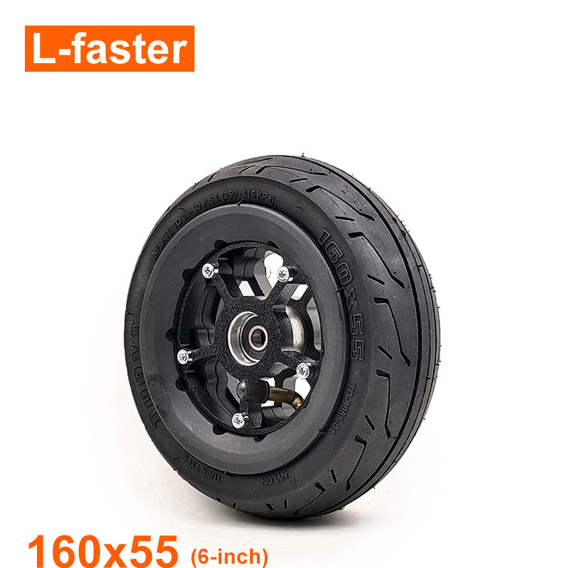 L-faster 6 .3英寸充气轮 160*55 气胎带管 8MM 轴承用于电动滑板