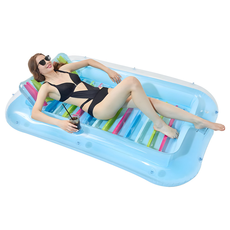 Colchoneta inflable para agua, balsa flotante creativa, anillo de natación, juguete acuático, cama de agua inflable, plegable, transfronterizo