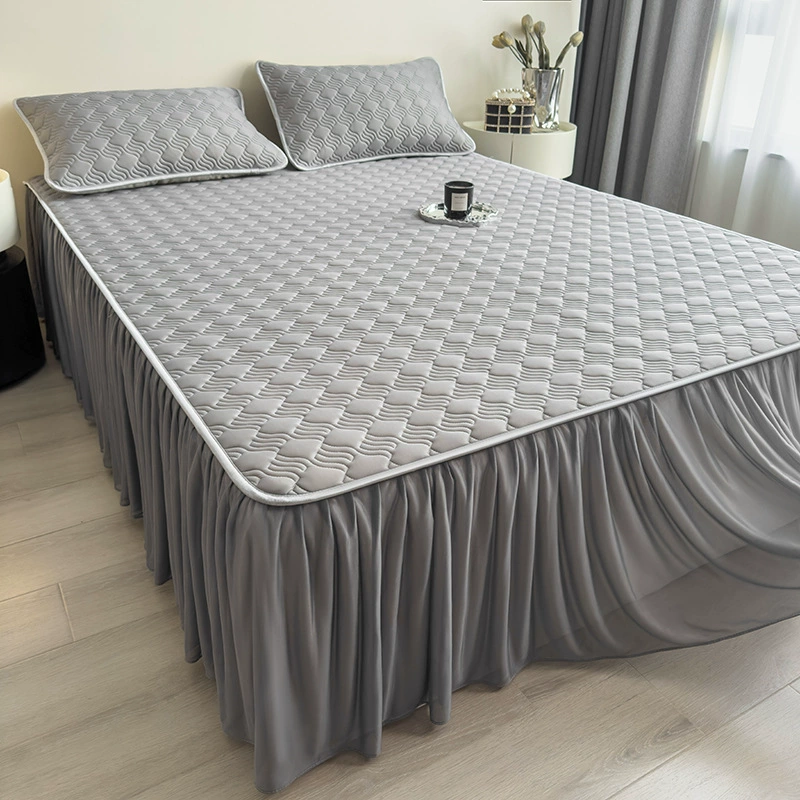 Новый летний латексный коврик из ледяного шелка для дома, студенческого общежития, комплект из трех предметов, приятный для кожи, однотонный мягкий коврик с кондиционером