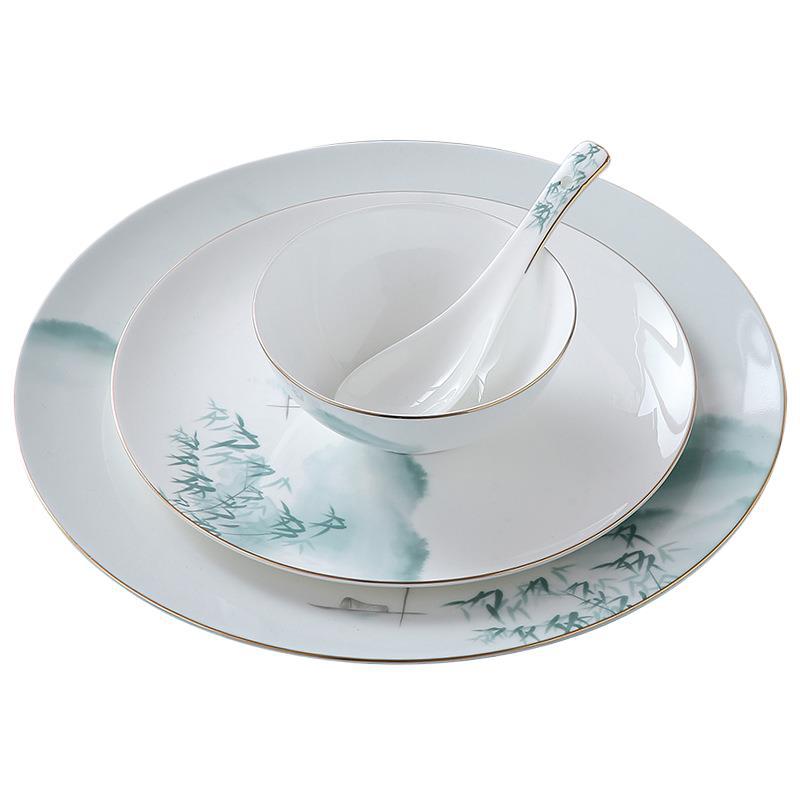 Tableware for hotel, set, Chinese style, light luxury style