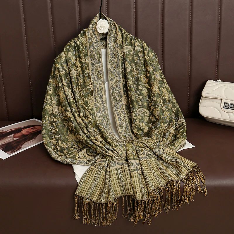 Tassel Blanket Design Thick Pashmina New Winter Warm Shawl W