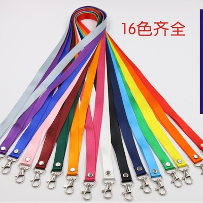 Supplying 1.5CM colour Webbing student Exhibition work Certificates Ferrule Lanyard System printable logo
