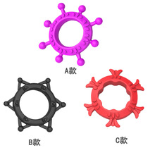 亚马逊硅胶锁精延时环五角星方向盘太阳形状男用成人情趣用品批发