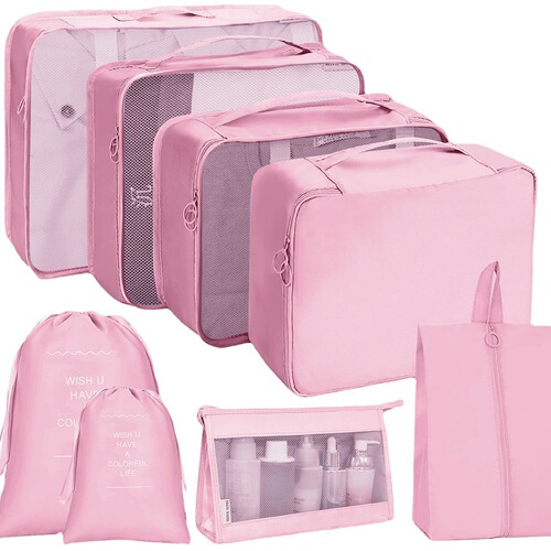Amazon travel storage bag, seven-piece, eight-piece, nine-piece set, digital wash, make-up, clothes, dust-proof luggage bag