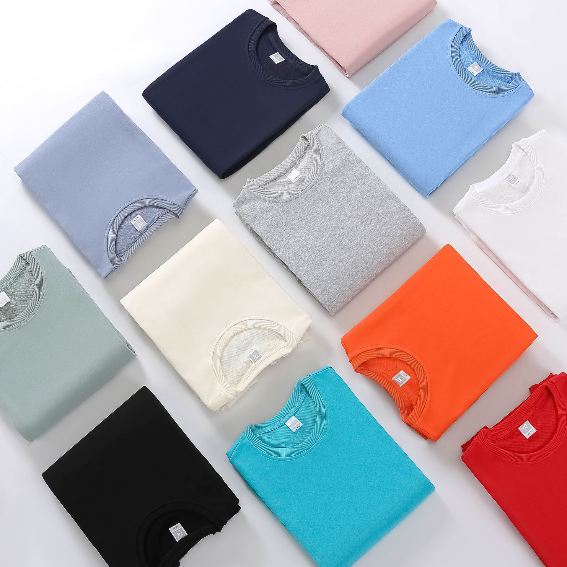 oversize round neck drop shoulder trendy crew neck sweatshirt national trend style loose large size workwear pure cotton rib knit manufacturer