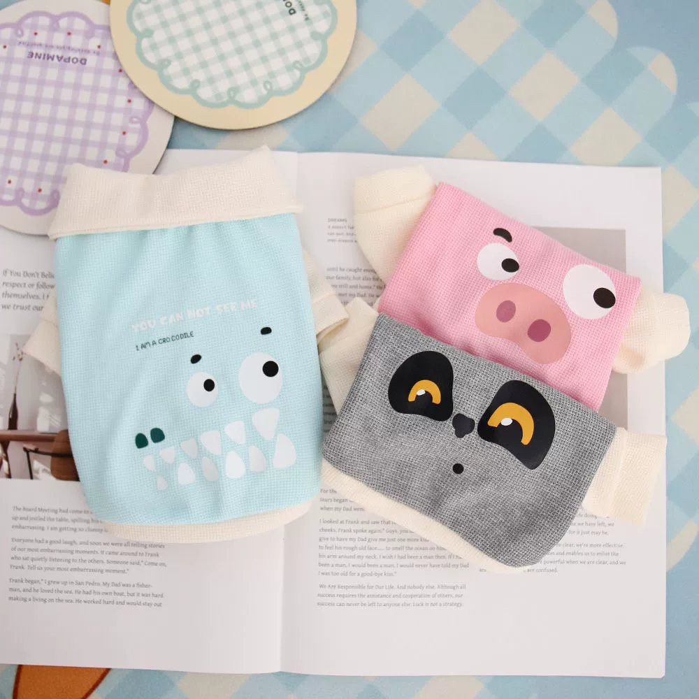 Кошки и собаки Домашние животные Универсальная весна и осень Мультяшная рубашка Поло Одежда Простой Животное Выражение Печать