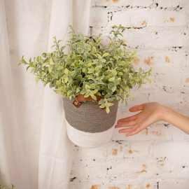 厂家批发 植毛瓜子草尤加利配草仿真花批发假花婚庆装饰GF16294A