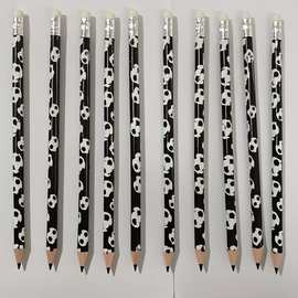 优质书写小学生经典黑白足球铅笔批发跨境工厂足球运动类HB 铅笔