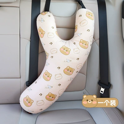 Children's Car Sleeping Artifact Seat belt shoulder pad - happy-bear-single-for-children-aged-4-12