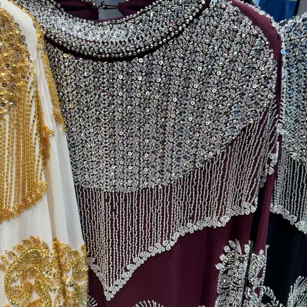 Elegat Middle Easter Cross-border Heavy-duty Baquet Dress For Wome, 2026 Ew Model, Diamod-embellished Cover-up_ecoleips.com