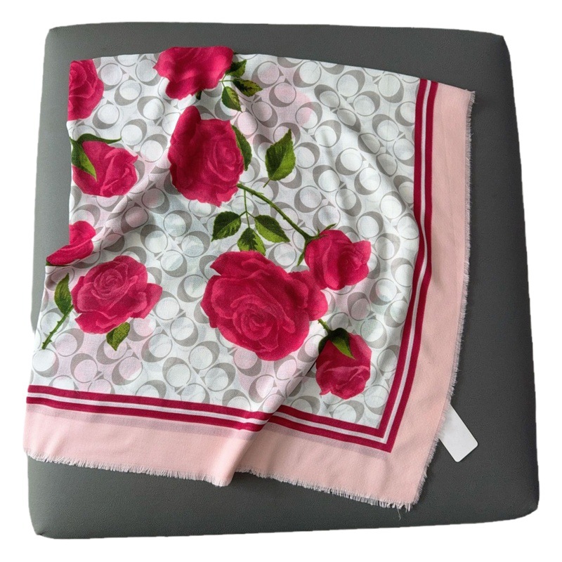 El otoño y el Invierno elegante estilo de Chanel bufanda nueva todo-fósforo Rose bufanda de viaje fotografía al aire libre caliente chal regalo