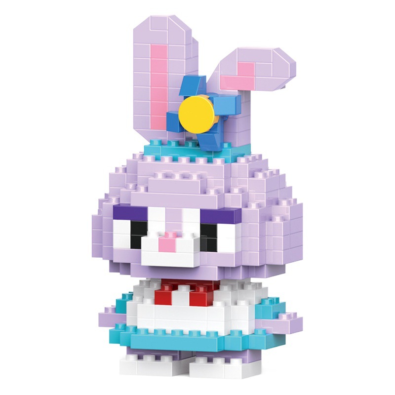 60 micro-partícula de diamante tridimensional bloques de construcción de partículas de dibujos animados muñeca de dibujos animados modelado educativo montaje juguetes al por mayor