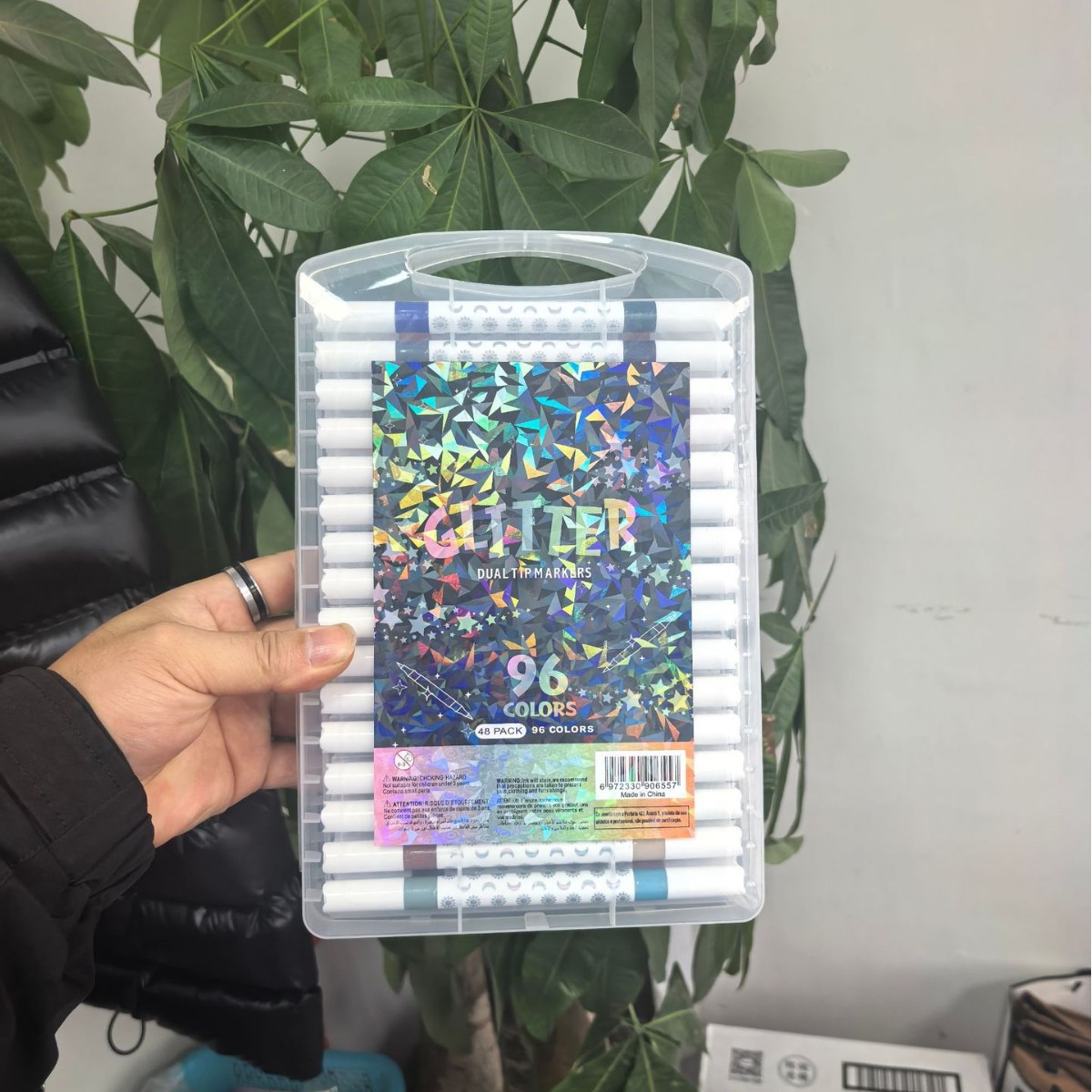 Transfronterizo flash resaltador doble cabeza conjunto de alto valor visual de los estudiantes de arte pincel de pintura marca clave pincel de polvo flash