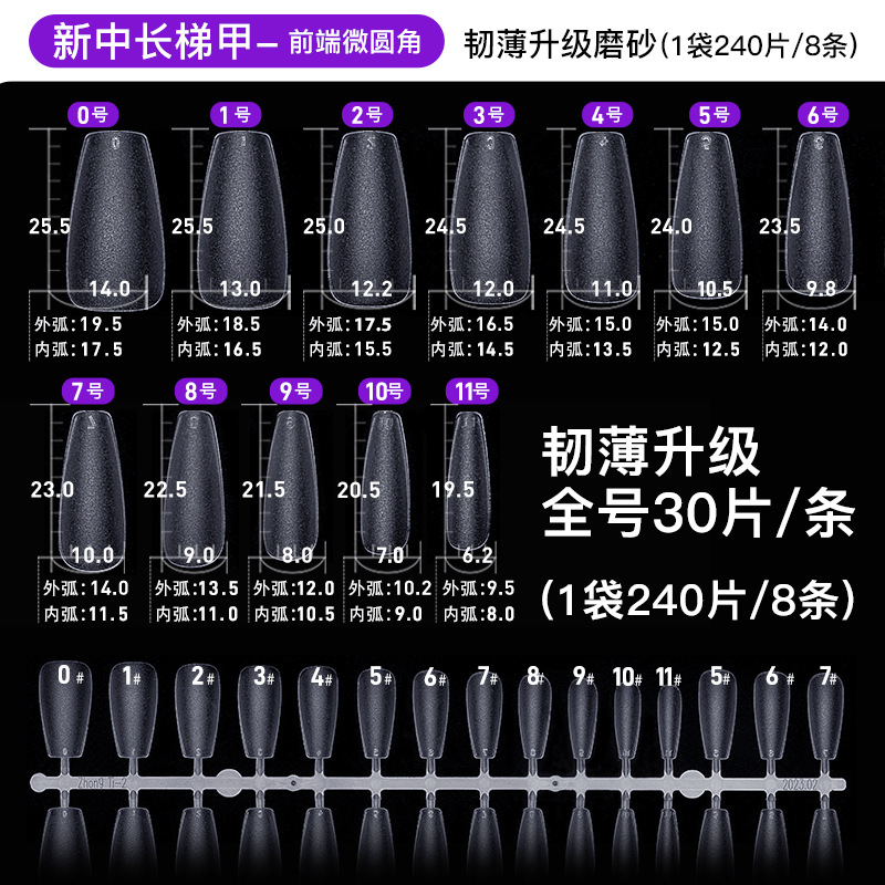 240 piezas/resistente delgada esmerilado completo (nueva escalera media y larga)