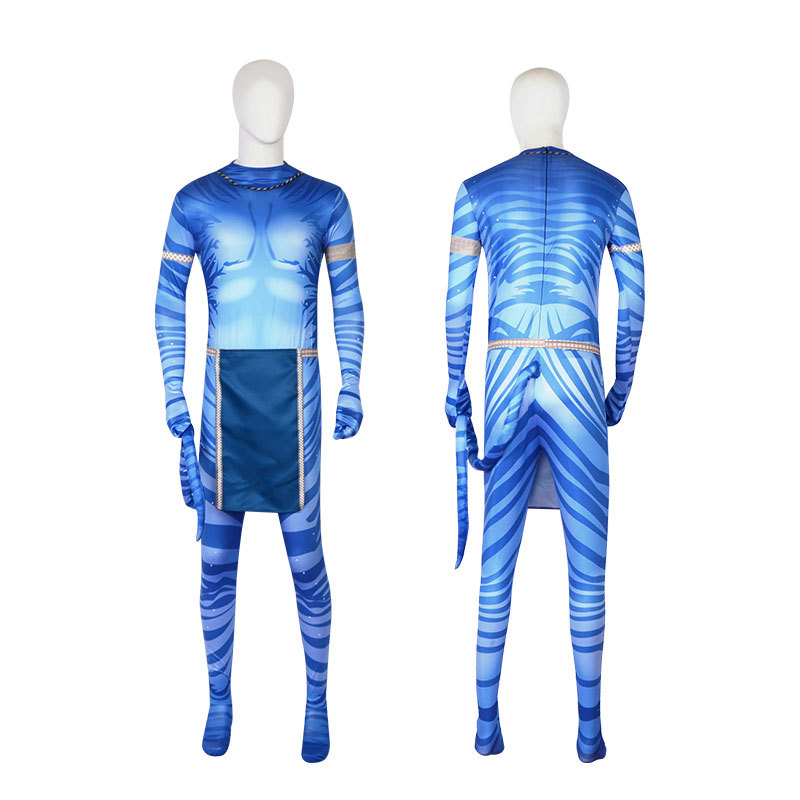 Avatar 2 agua carretera cos ropa de los niños adultos Cosplay película misma etapa apretado mono