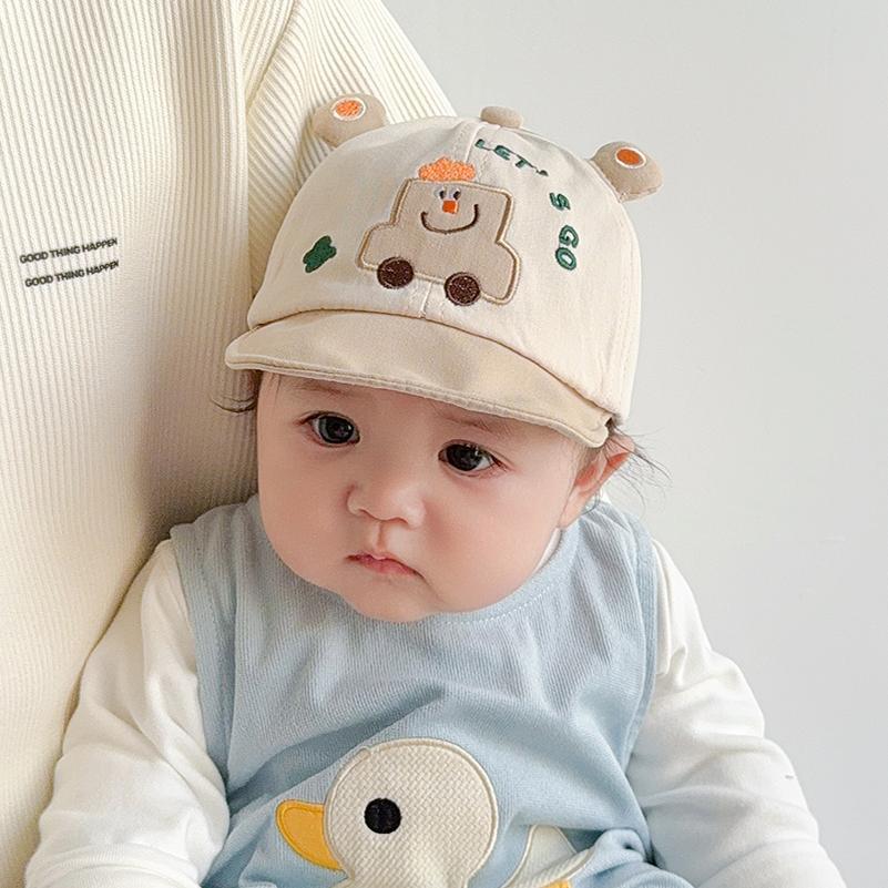 Sombrero de lengua de pato para bebé Primavera y otoño Versión coreana de niños y niñas delgados Sombrero para el sol de coche lindo Gorra de béisbol de ala suave para bebé