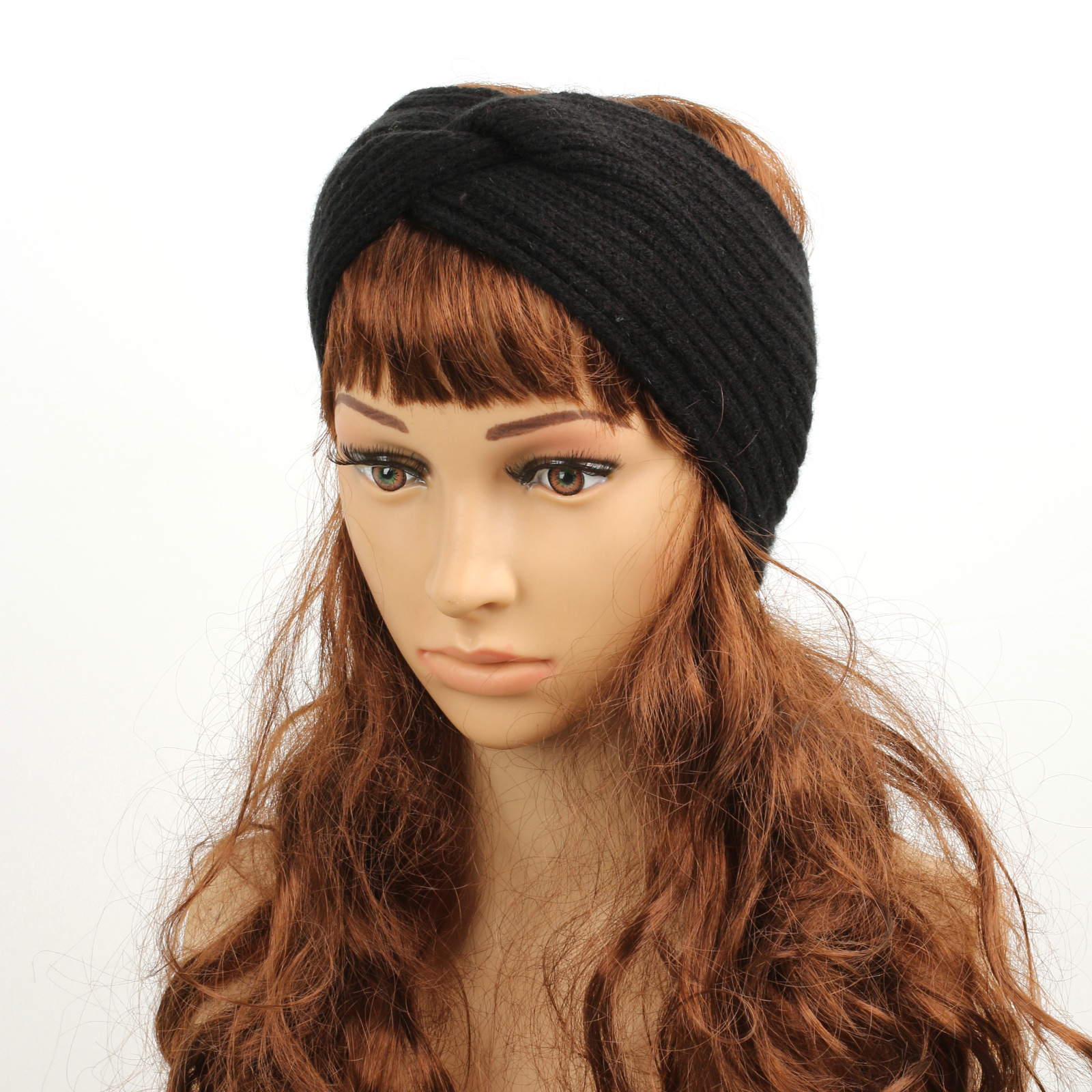 Accessoires pour cheveux tricotés en velours, bandeaux en laine épaisse pour protection contre la chaleur et le froid, bandeaux de sport, protège-oreilles, bandeaux croisés pour femmes_voghion.com