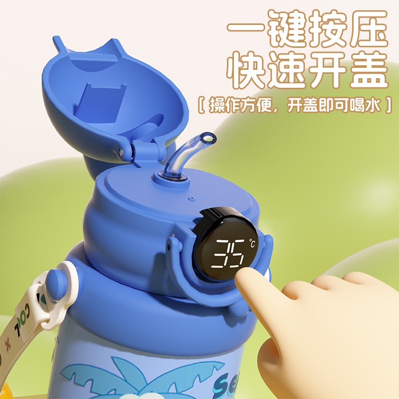 2025 nueva taza de aislamiento para niños taza de agua especial de alta capacidad portable conveniente taza de paja de bebida doble de alto valor facial