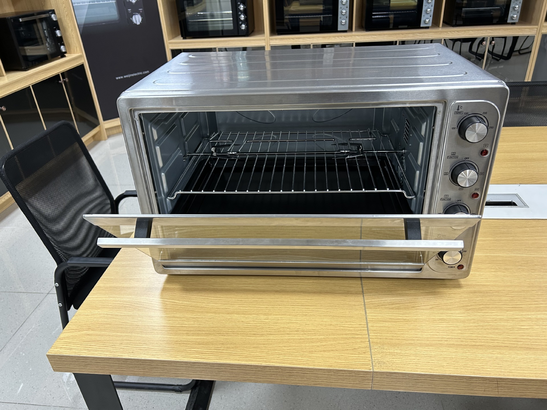 80L horno multifuncional de pantalla mecánica horno eléctrico doméstico de comercio exterior horno de gran capacidad KS75