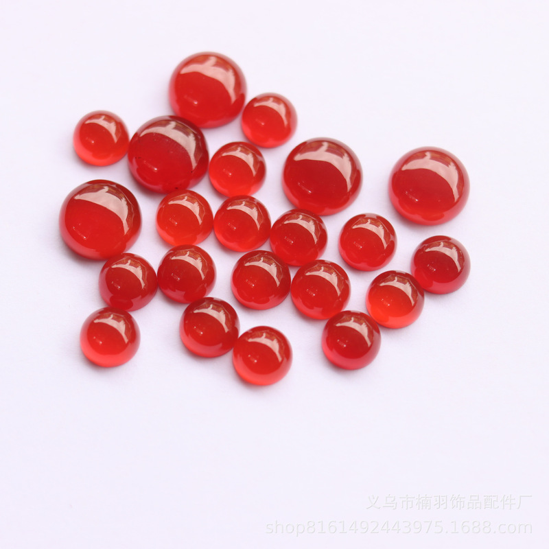 Natural high quality red agate oval ring 2-25mm flat inlay patch diy jewelry material wholesale