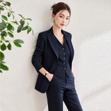 芭妃娅高级感干练西装套装女马甲三件套职场时尚通勤正装律师西服