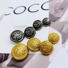 ダブルライオンの王冠のコートのスーツの正装の金属の手の縫い目のボタンの上着のメーカーの直接販売の合金の高い足のボタンの卸売り