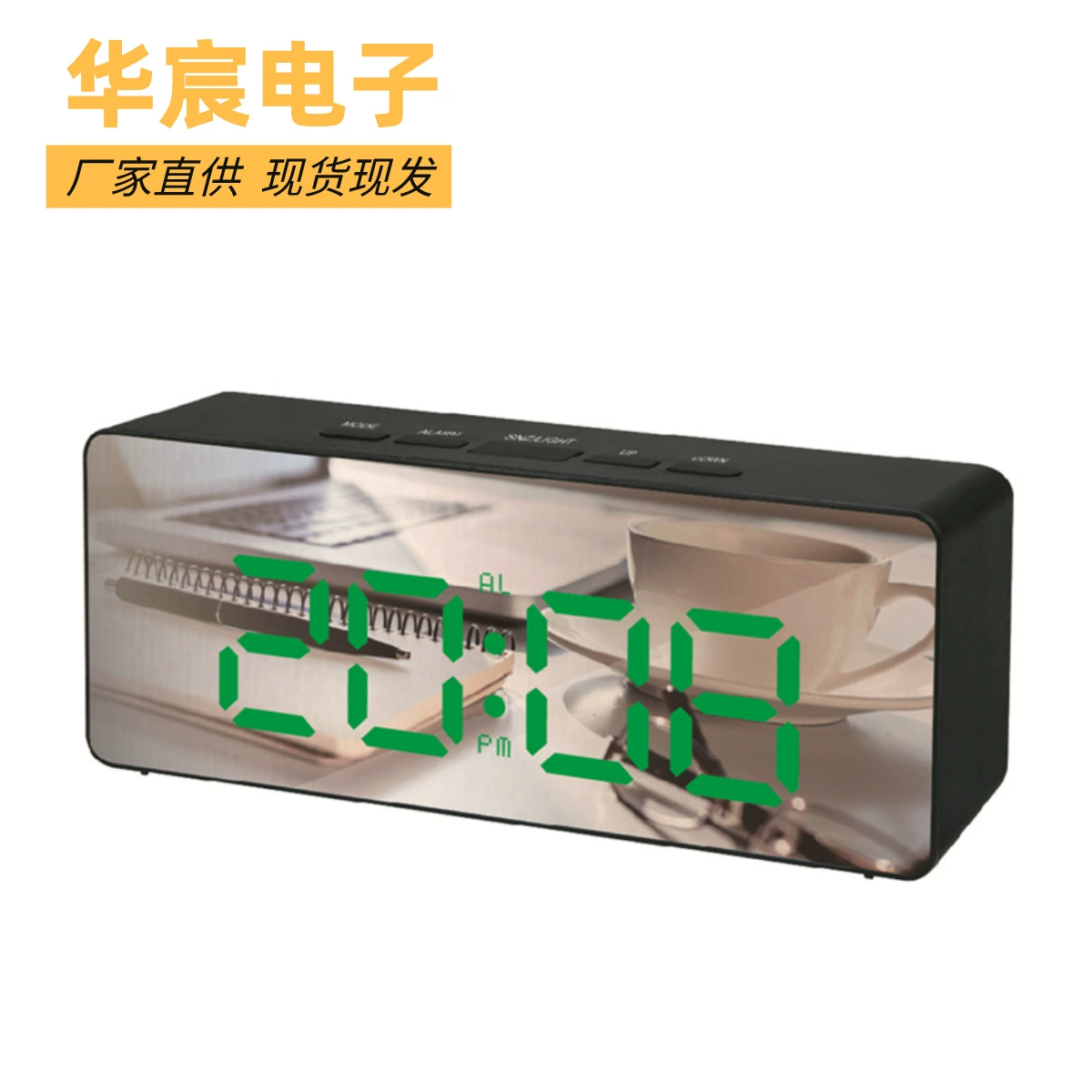 Производители на складе Простой Большой экран цифровой светодиодный Будильник зеркало электронные часы