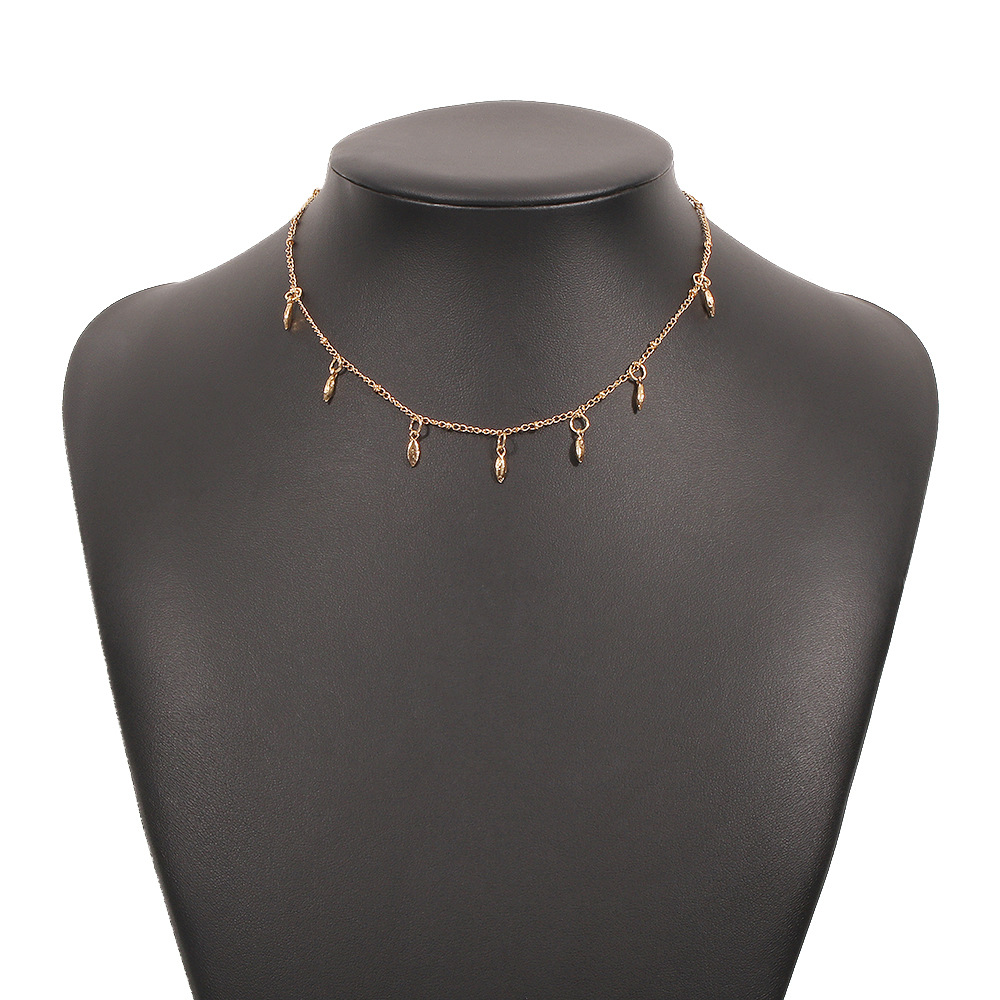 simple geometric alloy thin necklacepicture11
