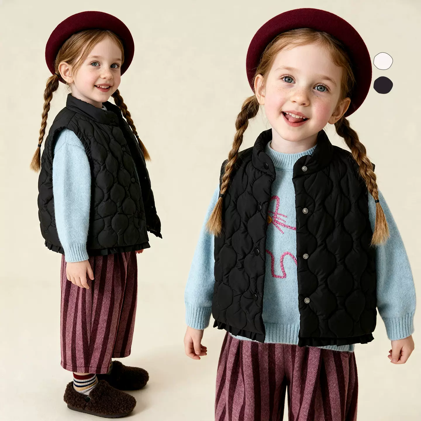 童贝童装2025年冬季新款儿童保暖马甲百搭洋气时尚防风加厚背心