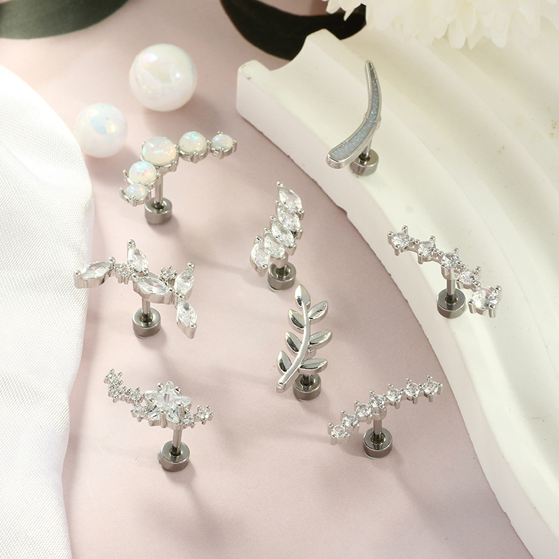 Labret piercing jewelry detail image