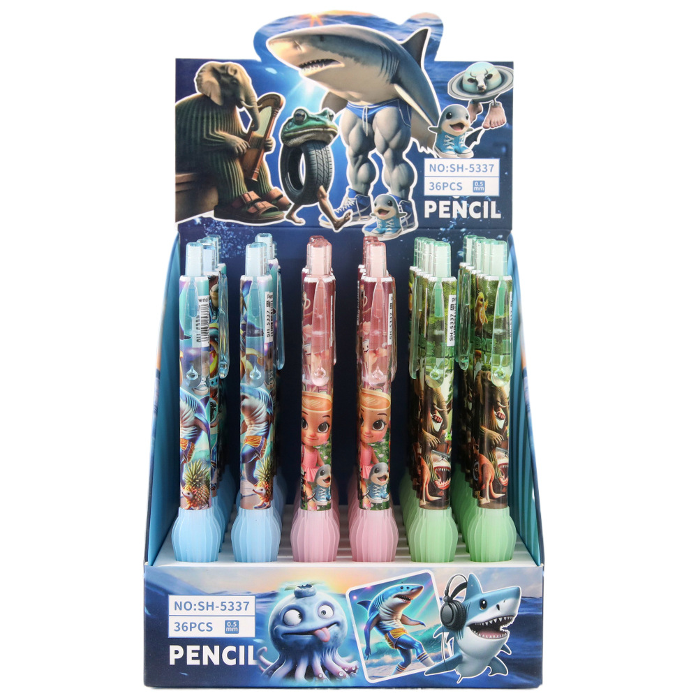 Lápices de actividad extranjeros de alto valor facial con bolígrafo protector de manos para estudiantes de escuela primaria artículos de papelería