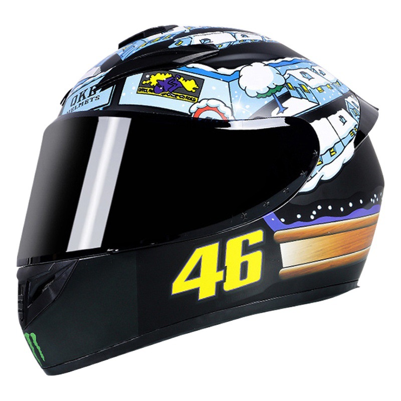 Casco de equitación para hombres y mujeres casco de coche eléctrico personalizado Four Seasons Knight Bluetooth motocicleta casco completo motocicleta