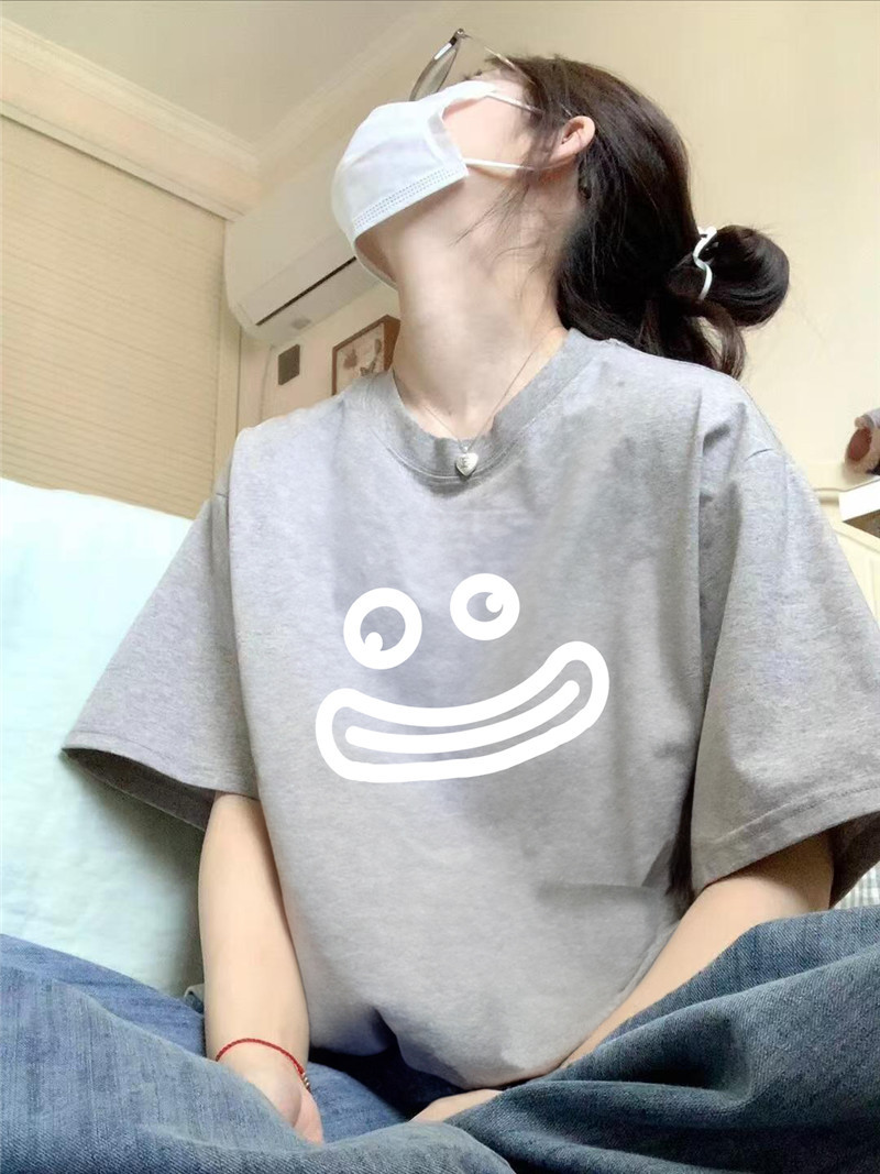 太ったMM純綿半袖tシャツ女性2025新型夏デザイン感小衆アメリカ式高街ゆるい半袖上着